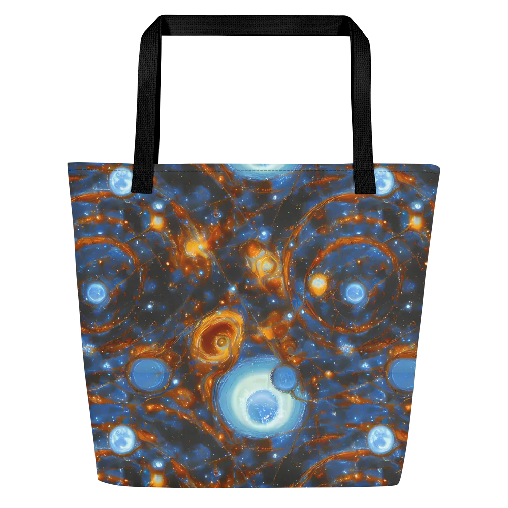 Azure Event Horizon on Large Tote Bag W/ Pocket — Front