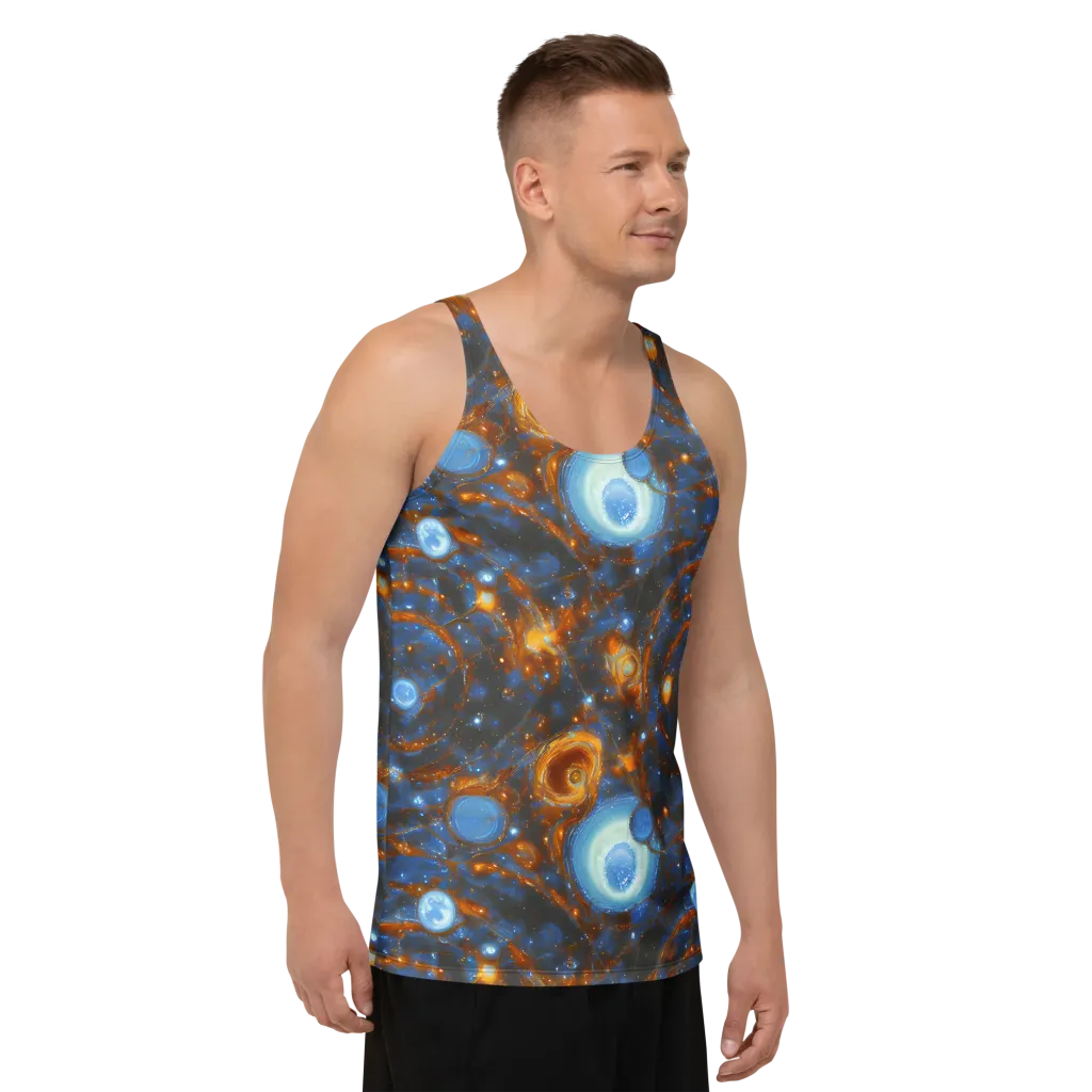 Azure Event Horizon on Men's Tank Top — Right Front