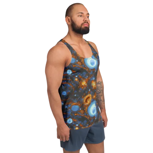 Azure Event Horizon on a Men's Tank Top