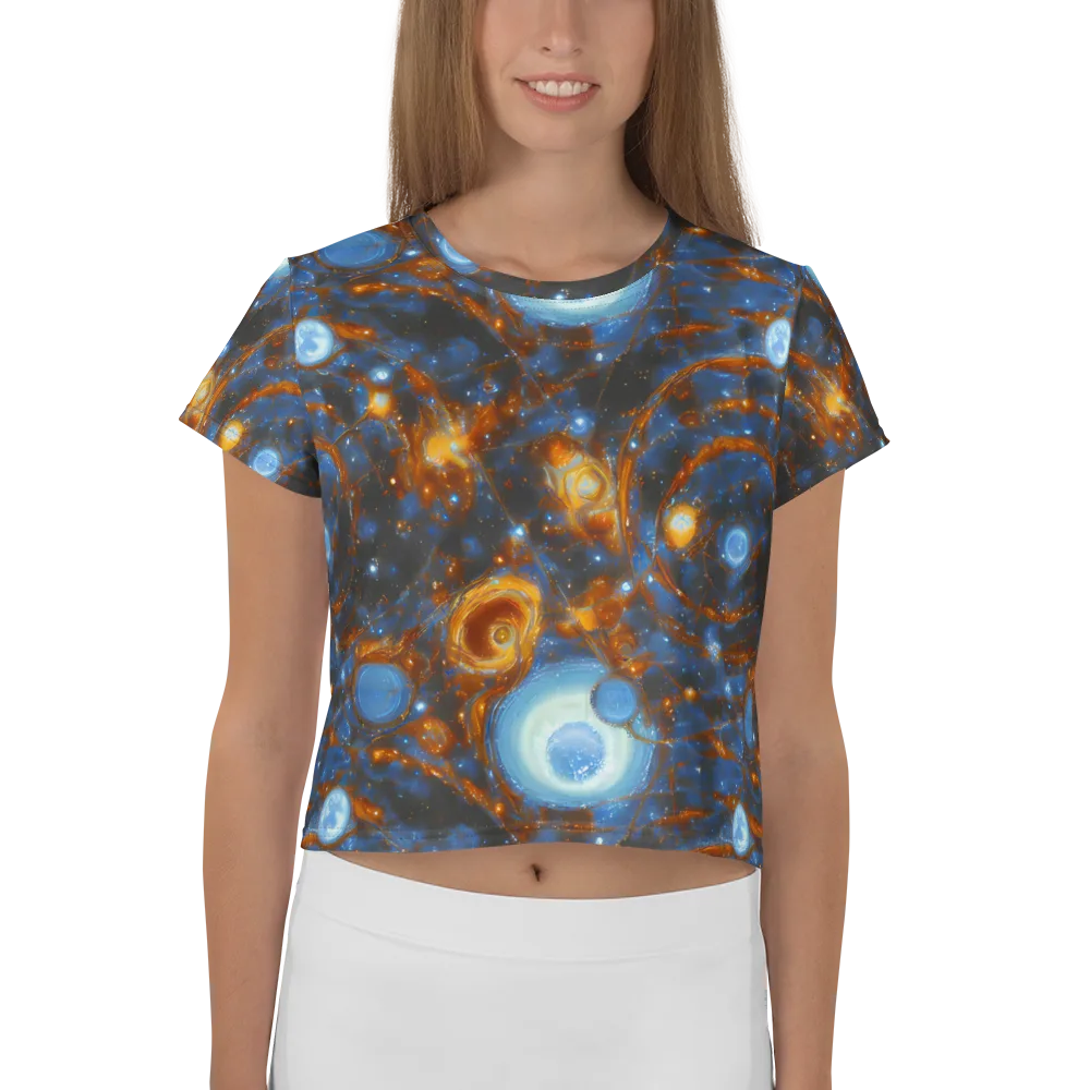 Azure Event Horizon on Crop Tee — Front