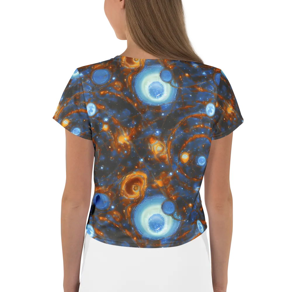 Azure Event Horizon on Crop Tee — Back