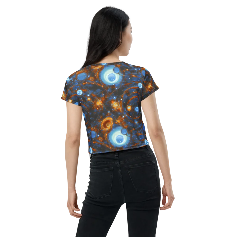 Azure Event Horizon on Crop Tee — Back