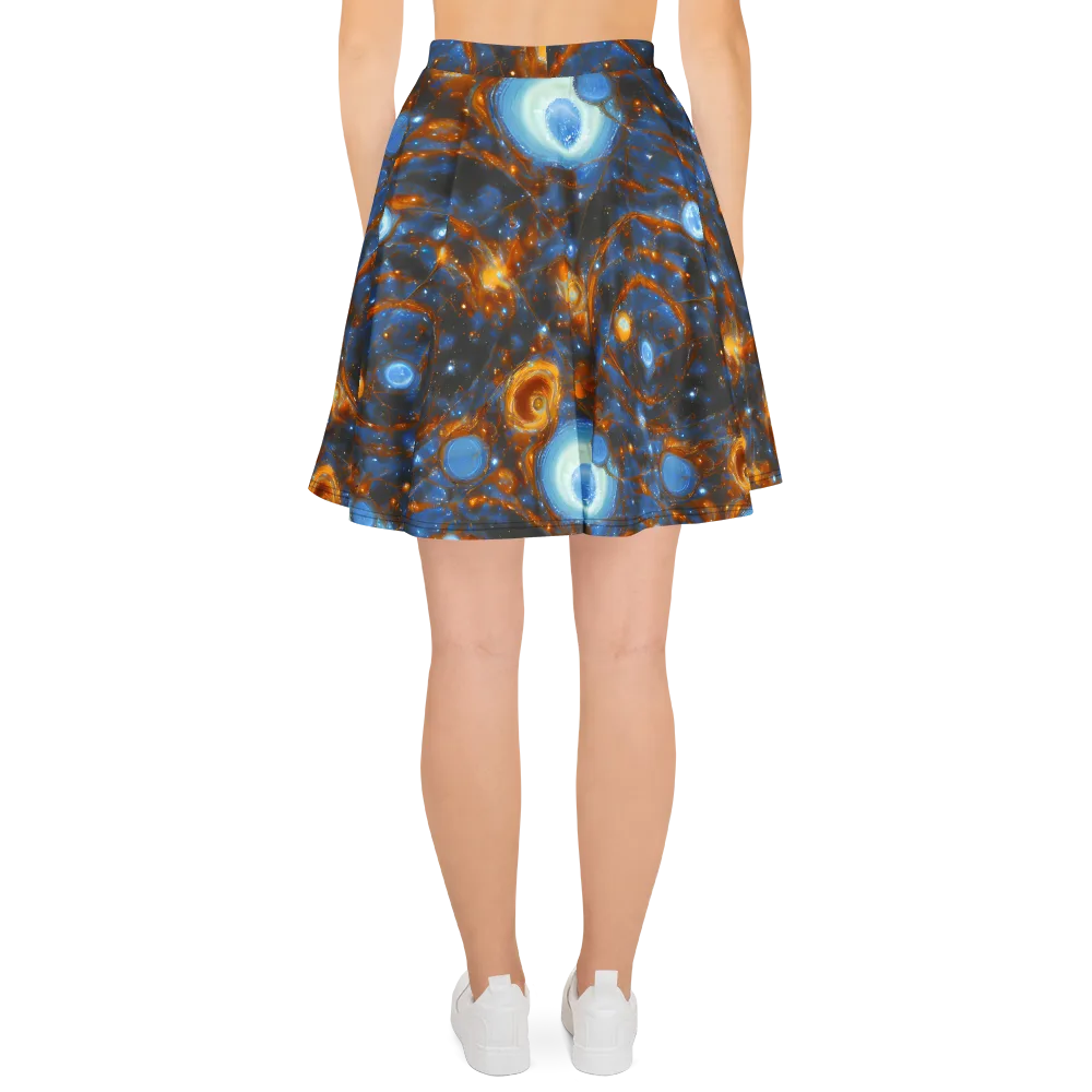 Azure Event Horizon on Skater Skirt — Back