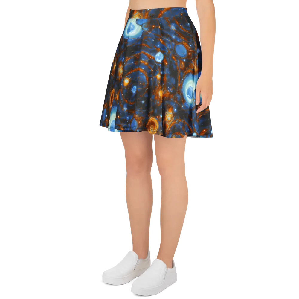 Azure Event Horizon on Skater Skirt — Left