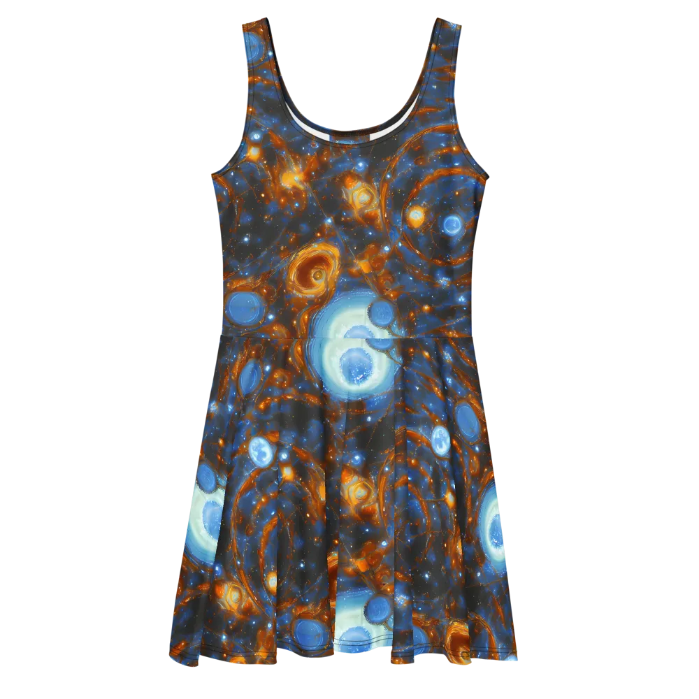 Azure Event Horizon on Skater Dress — Front