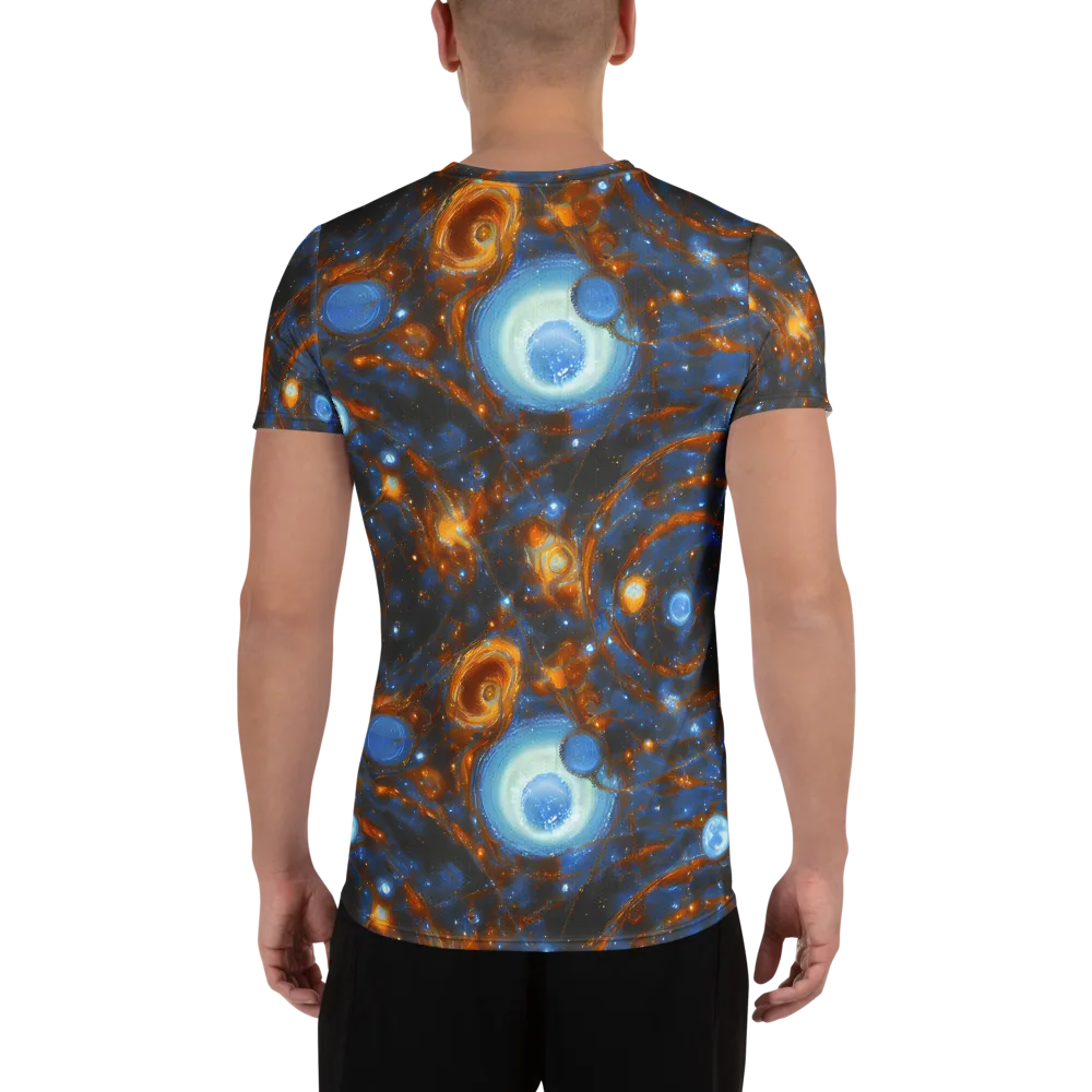 Azure Event Horizon on Men's Athletic T-Shirt — Back