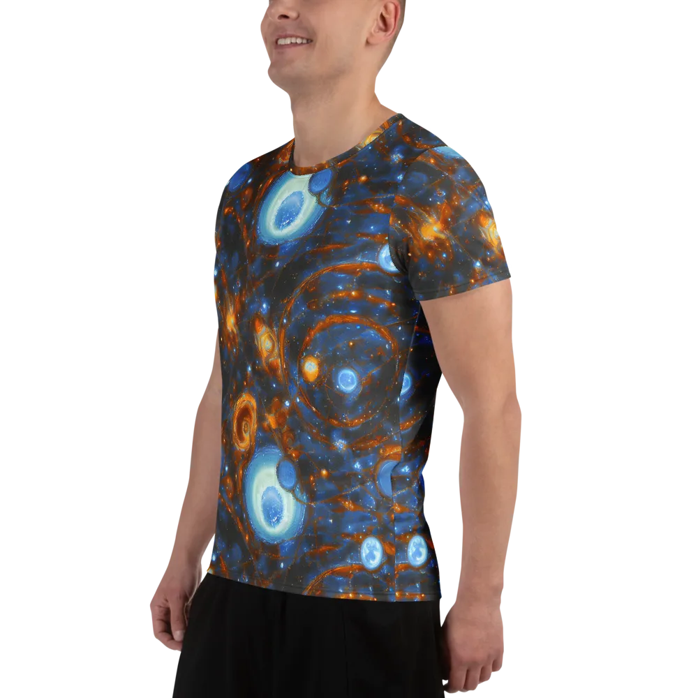 Azure Event Horizon on Men's Athletic T-Shirt — Left