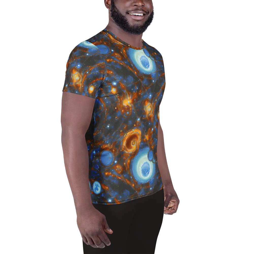 Azure Event Horizon on Men's Athletic T-Shirt — Right