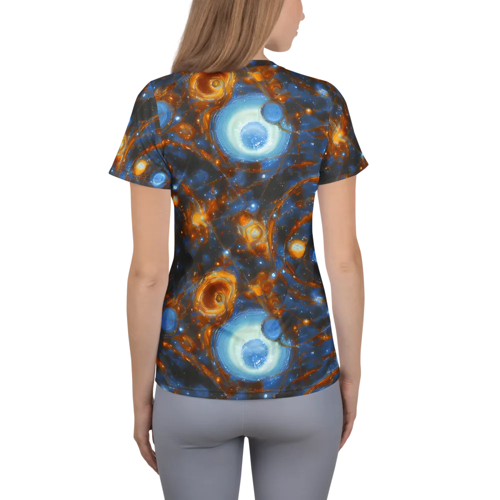 Azure Event Horizon on Women's Athletic T-Shirt — Back