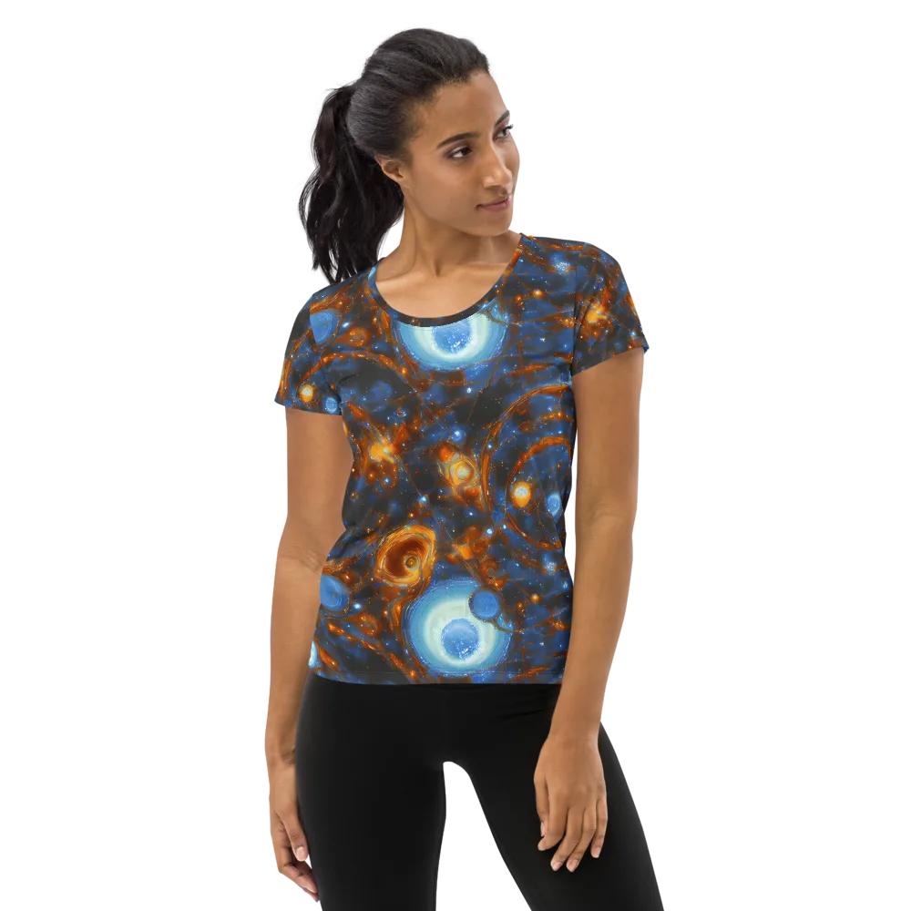 Azure Event Horizon on Women's Athletic T-Shirt — Front