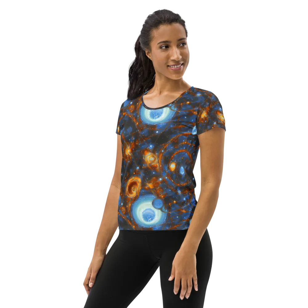Azure Event Horizon on Women's Athletic T-Shirt — Left