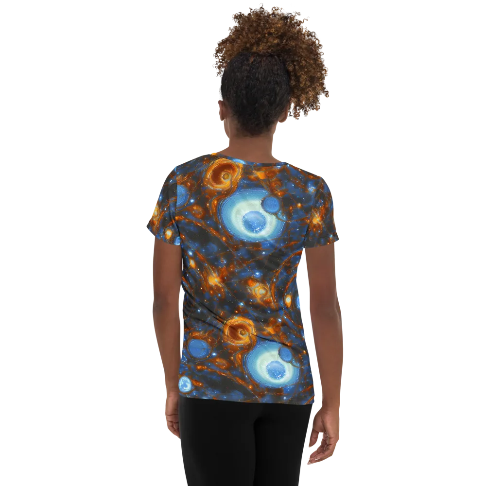 Azure Event Horizon on Women's Athletic T-Shirt — Back