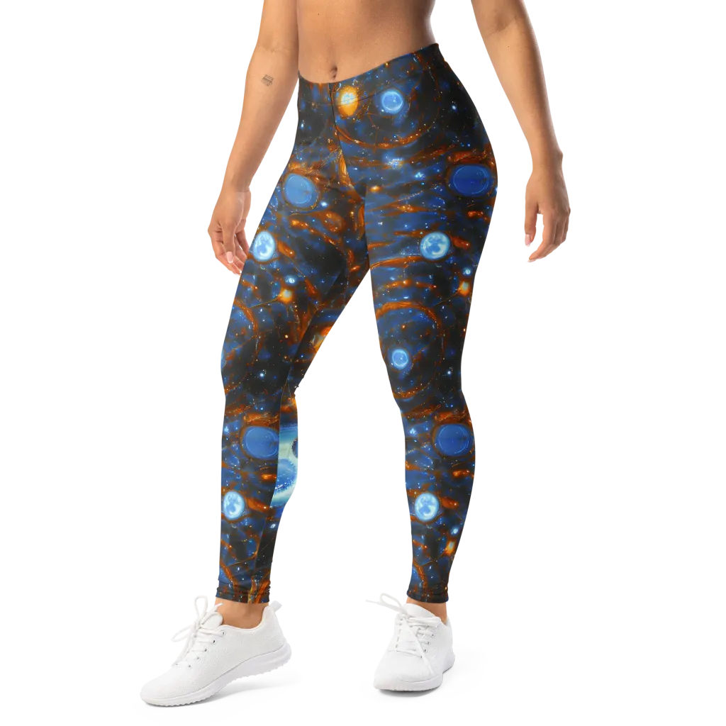 Azure Event Horizon on Leggings — Left Front