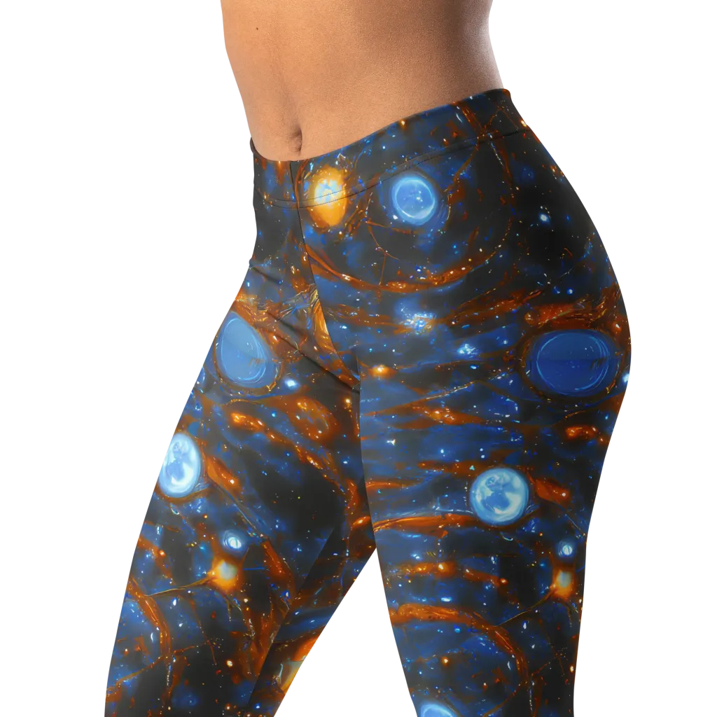 Azure Event Horizon on Leggings — Left Front