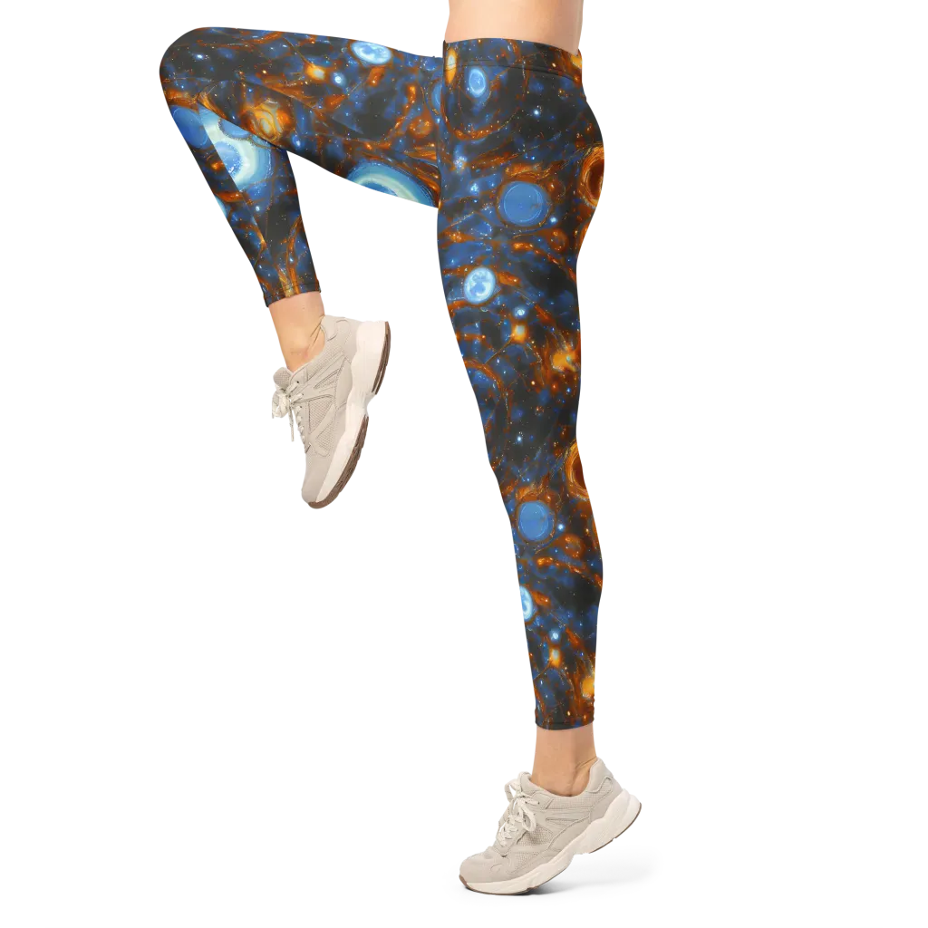 Azure Event Horizon on Leggings — Left