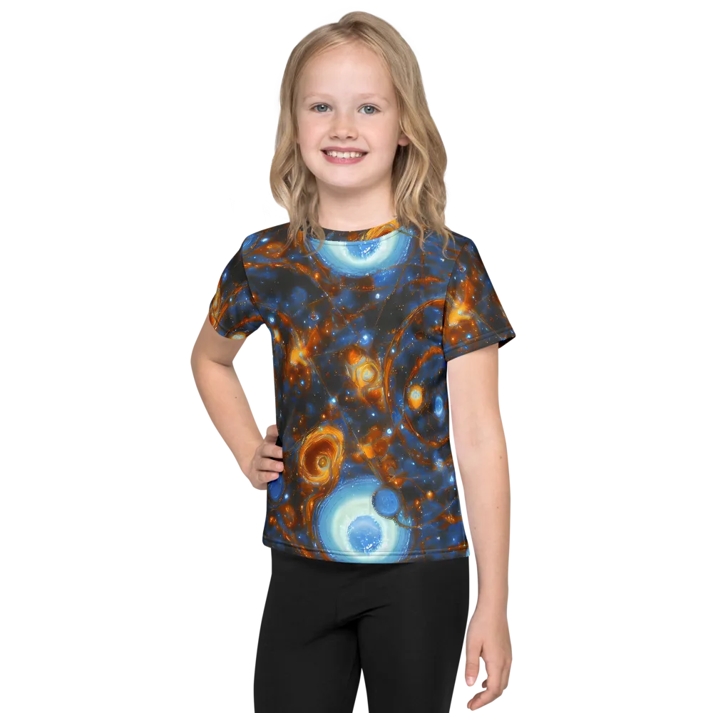 Azure Event Horizon on Kids Crew Neck T-Shirt — Front