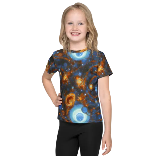 Azure Event Horizon on a Kids Crew Neck T-Shirt