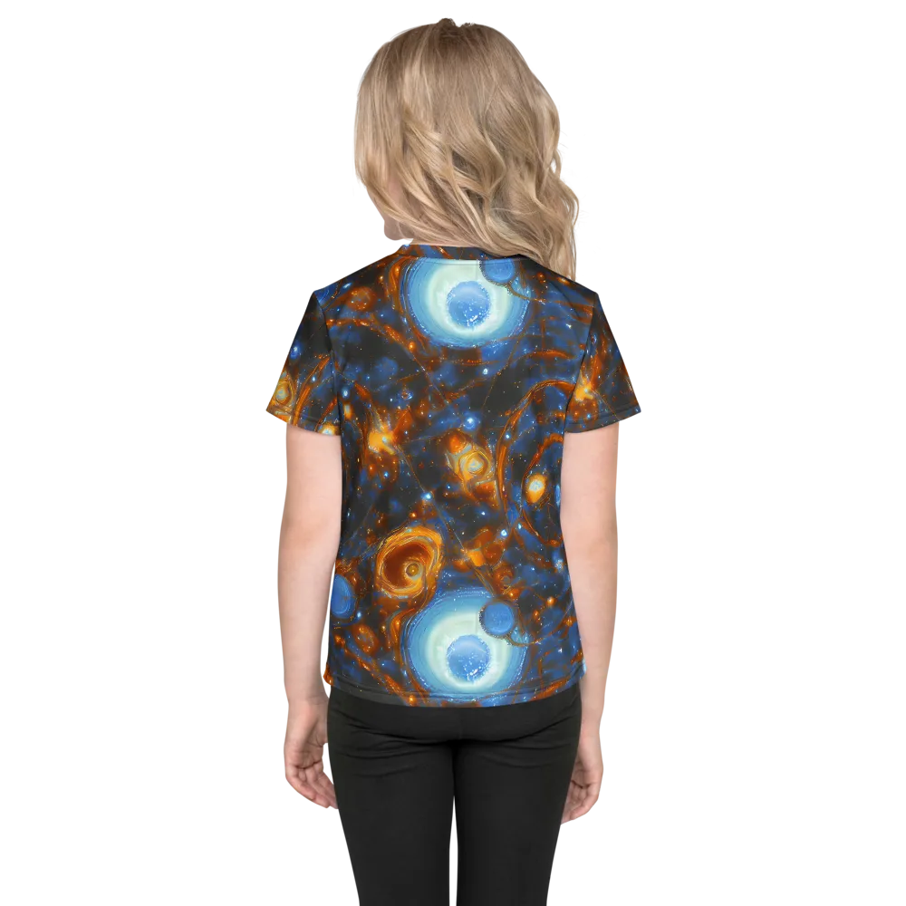 Azure Event Horizon on Kids Crew Neck T-Shirt — Back