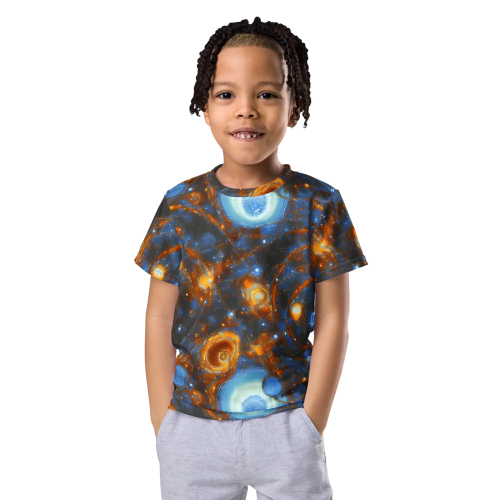 Azure Event Horizon on Kids Crew Neck T-Shirt — Front
