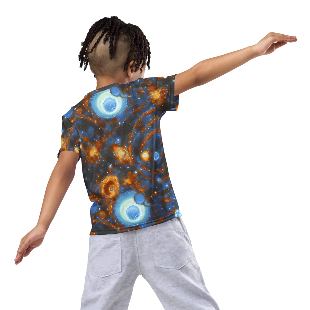 Azure Event Horizon on Kids Crew Neck T-Shirt — Back