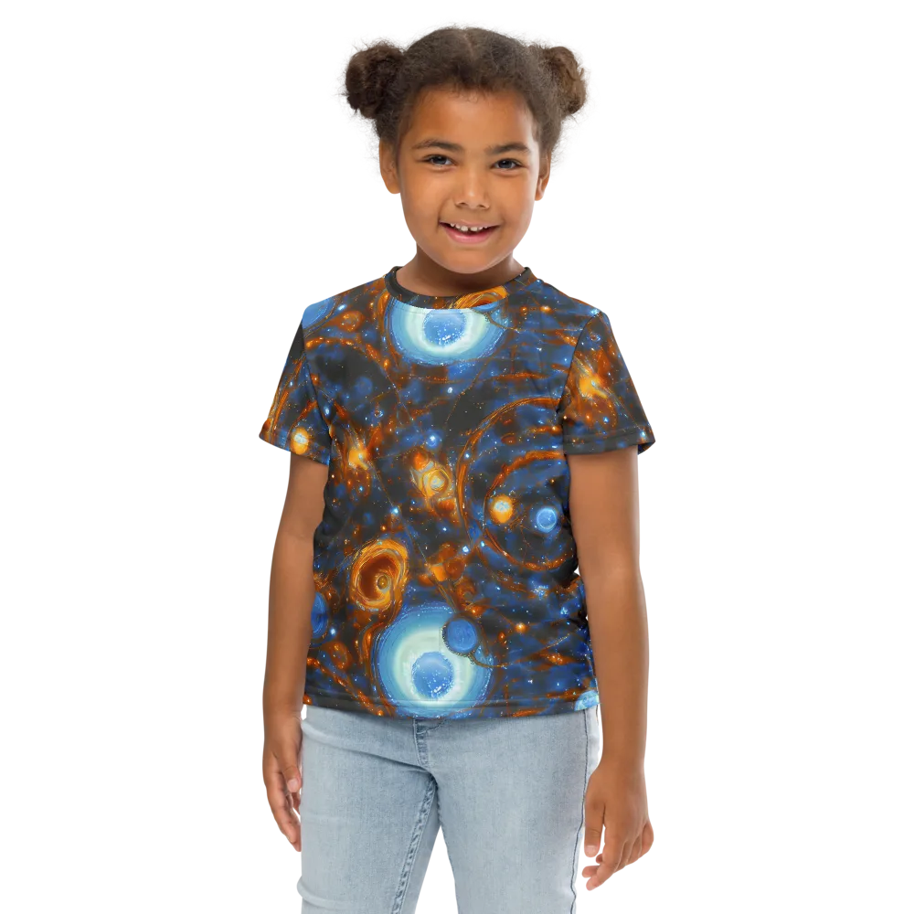Azure Event Horizon on Kids Crew Neck T-Shirt — Front