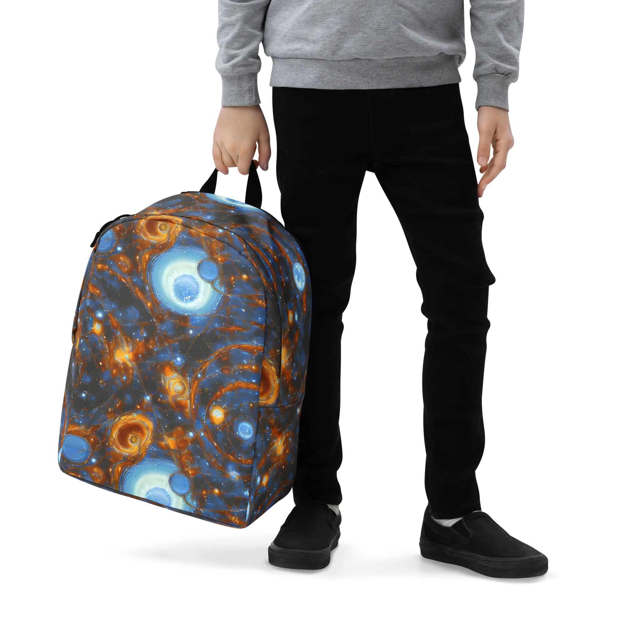 Azure Event Horizon on Minimalist Backpack — Zoomed-in