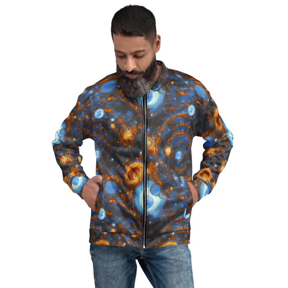 Azure Event Horizon on Bomber Jacket — Front