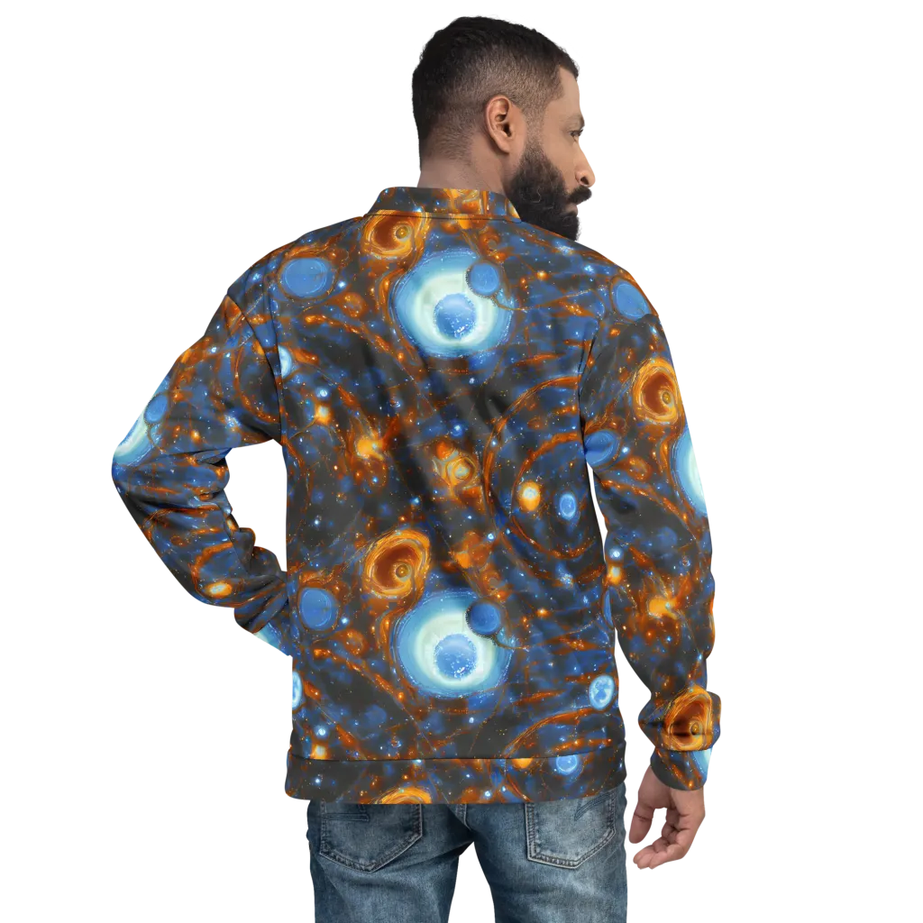 Azure Event Horizon on Bomber Jacket — Back
