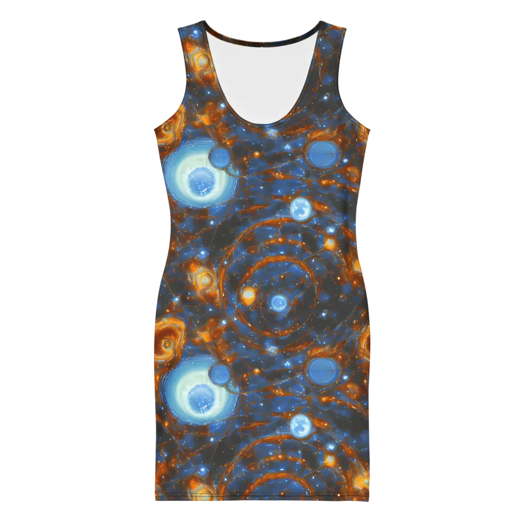 Azure Event Horizon on Bodycon Dress — Front