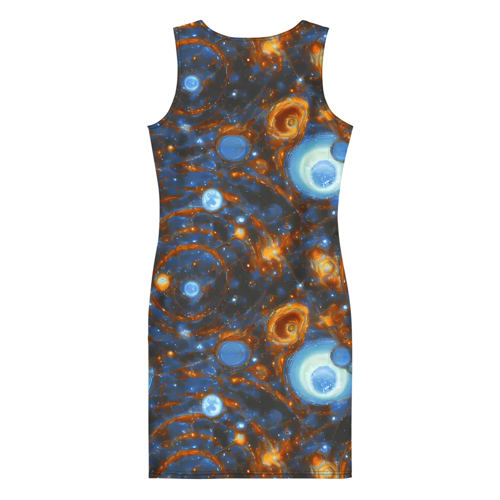 Azure Event Horizon on Bodycon Dress — Back
