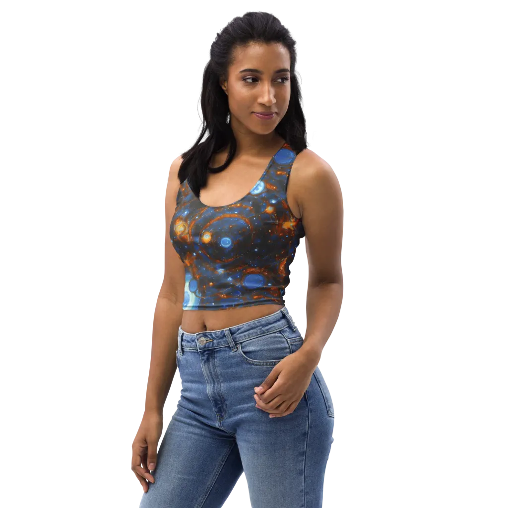 Azure Event Horizon on Crop Top — Left Front