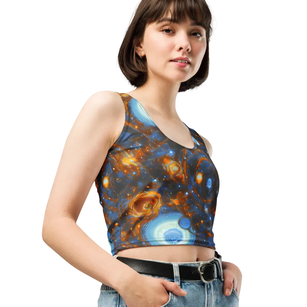 Azure Event Horizon on Crop Top — Right Front