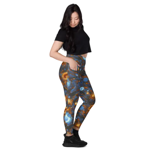 Azure Event Horizon on a Leggings with Pockets