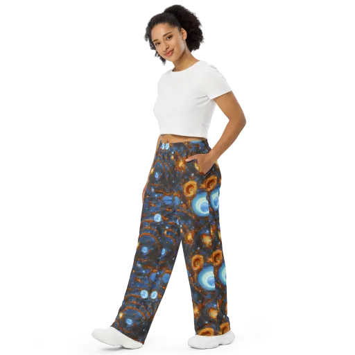 Azure Event Horizon on a Wide-Leg Pants