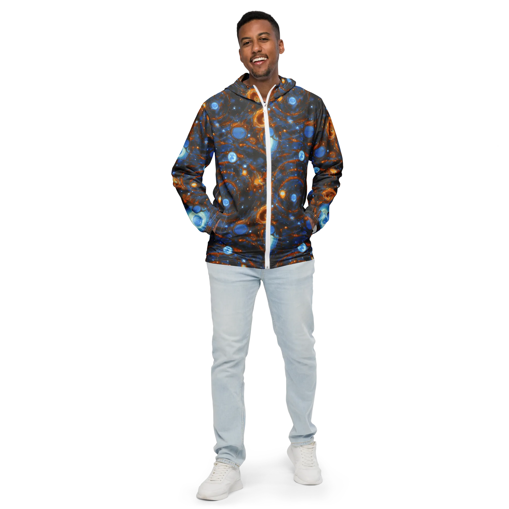 Azure Event Horizon on Men's Windbreaker — Front