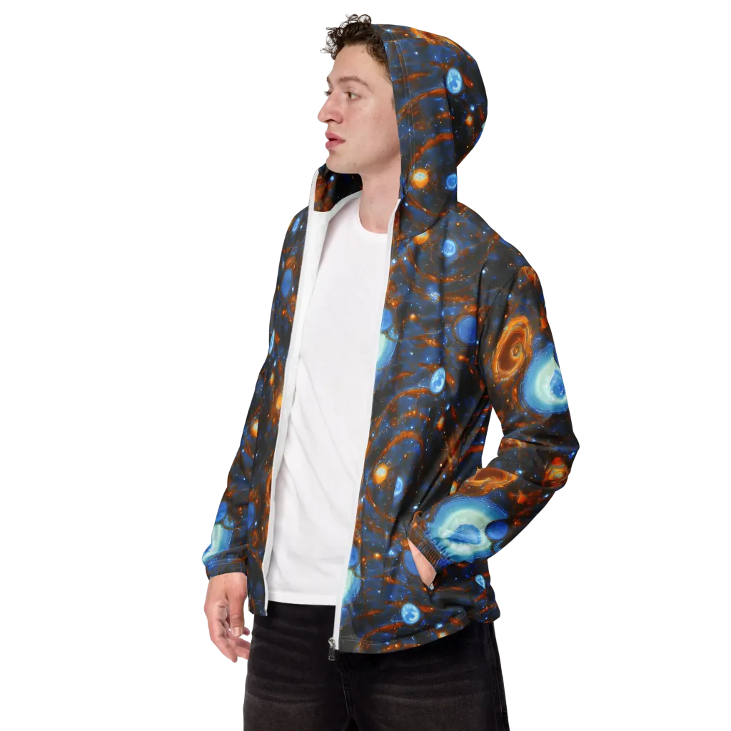 Azure Event Horizon on Men's Windbreaker — Left Front