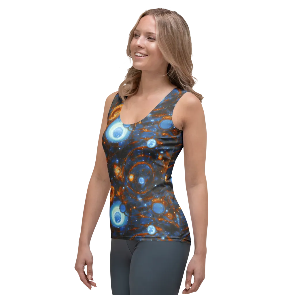 Azure Event Horizon on Women's Tank Top — Left Front