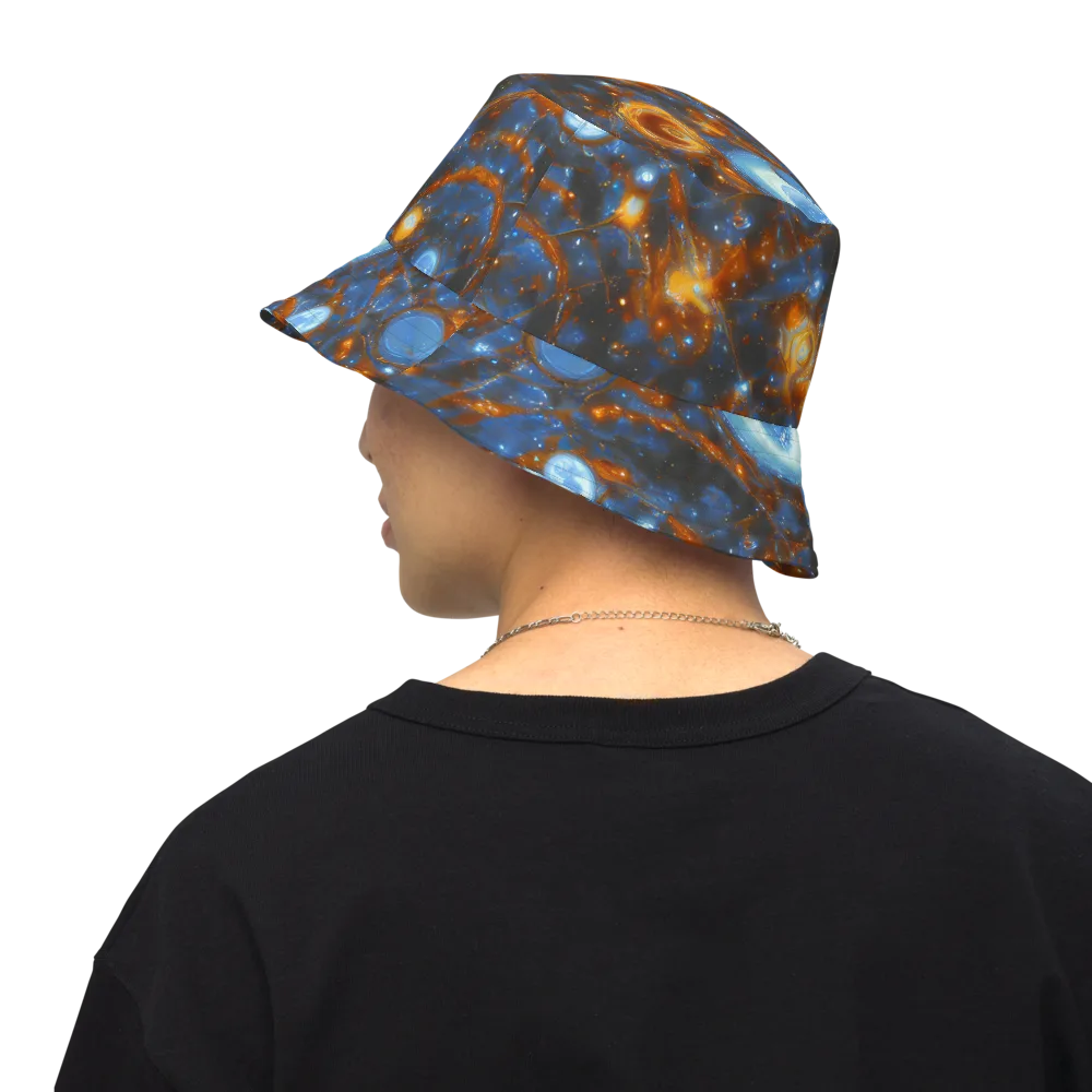Azure Event Horizon on Reversible Bucket Hat — Back Inside