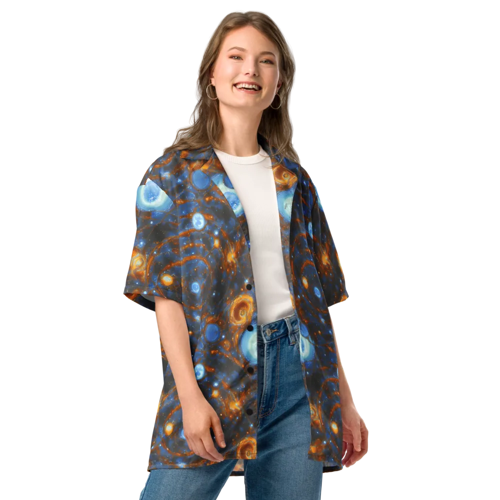 Azure Event Horizon on Button Shirt — Front