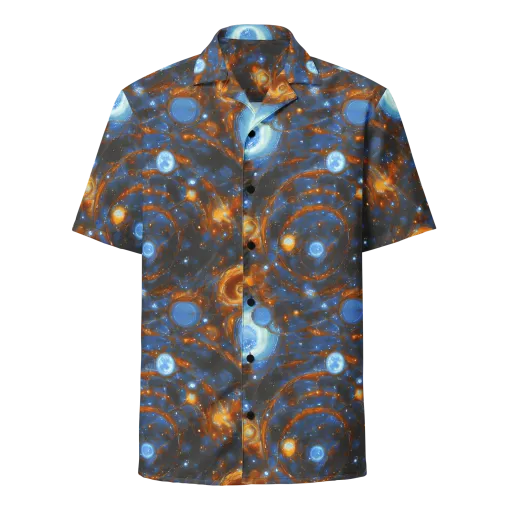 Azure Event Horizon on a Button Shirt
