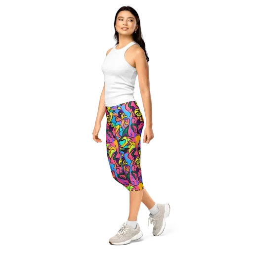 Chromatic Mischief on a Capri Leggings