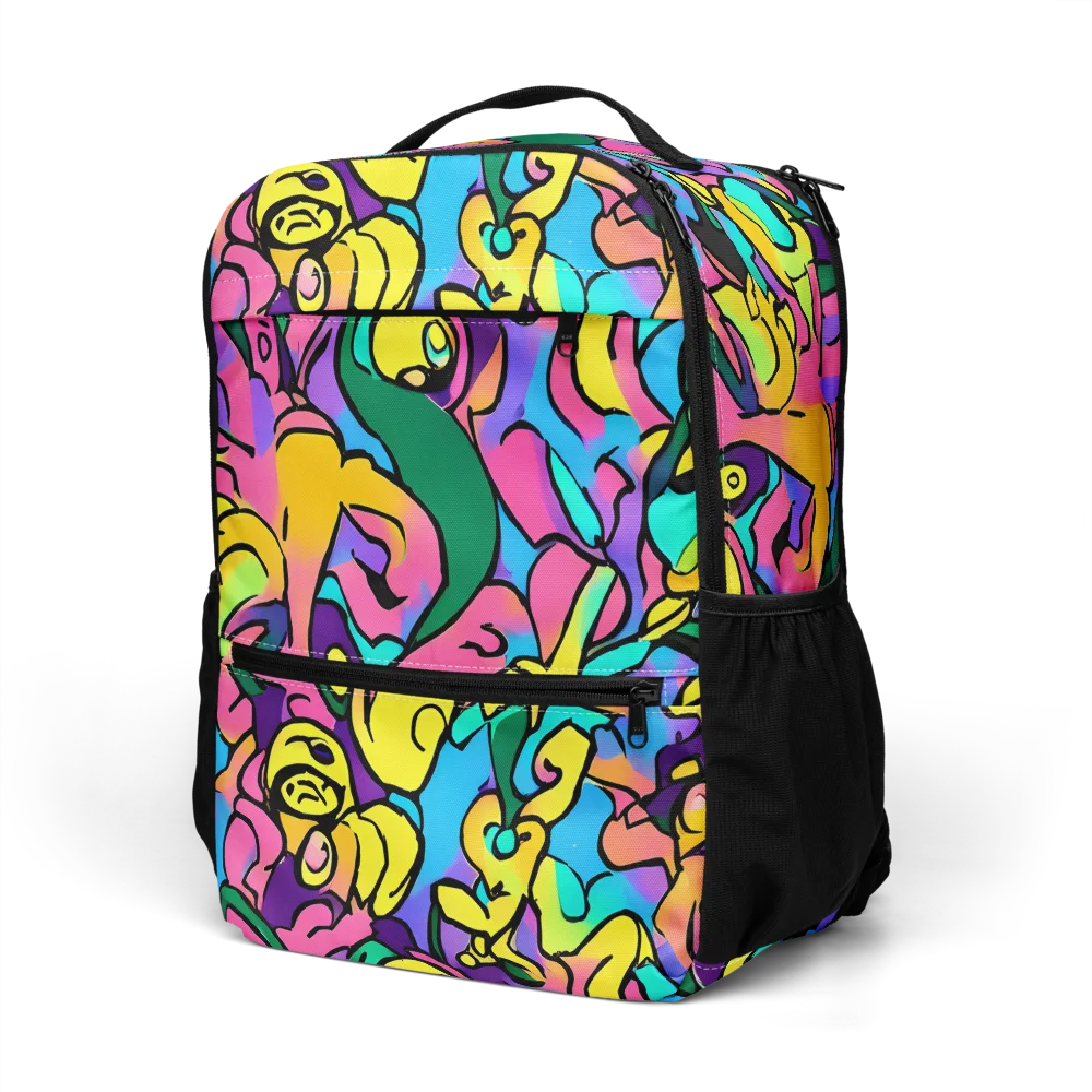 Chromatic Mischief on Utility Backpack — Left Front