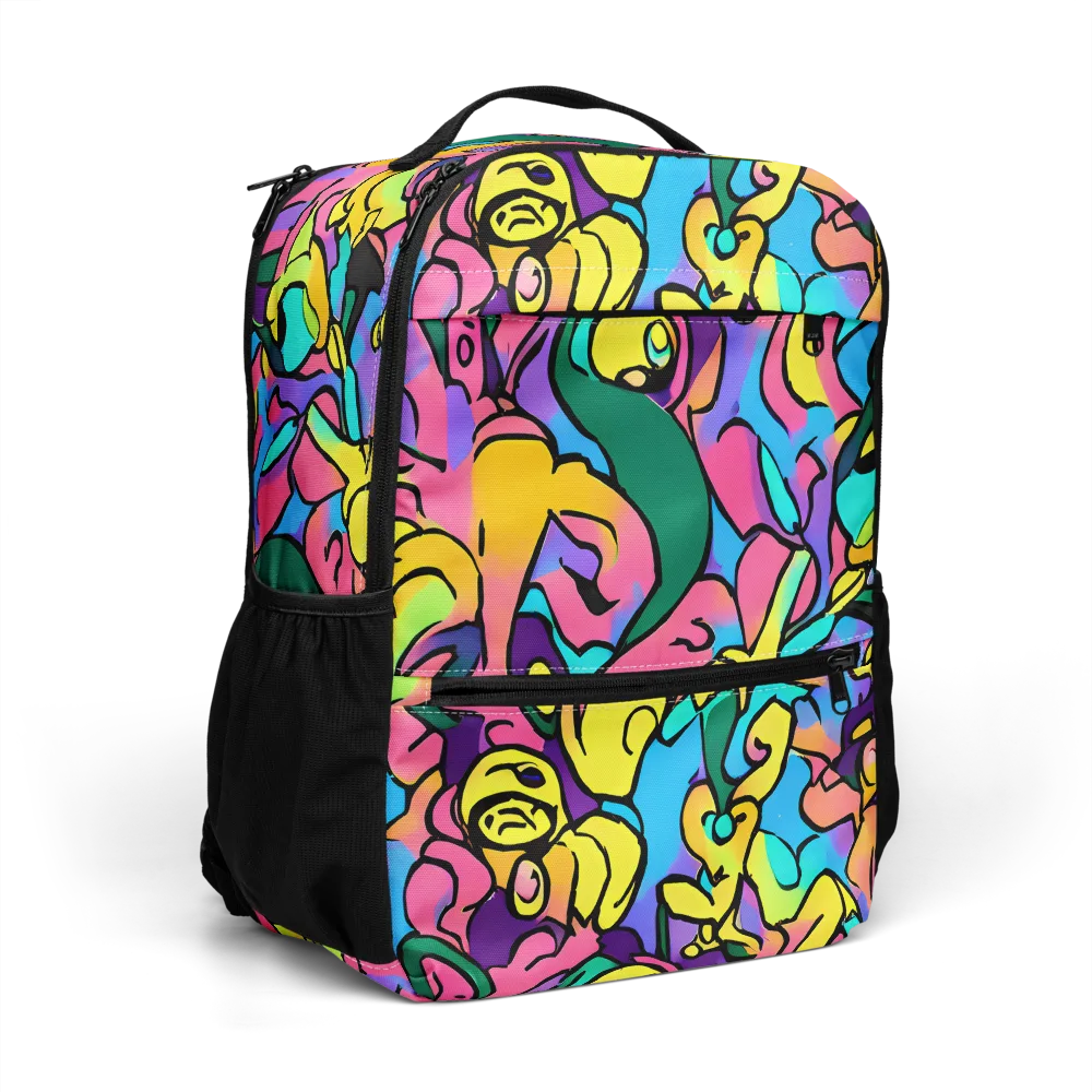 Chromatic Mischief on Utility Backpack — Right Front