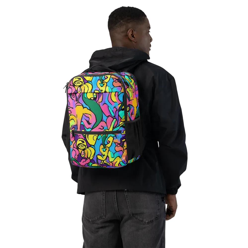 Chromatic Mischief on Utility Backpack — Back