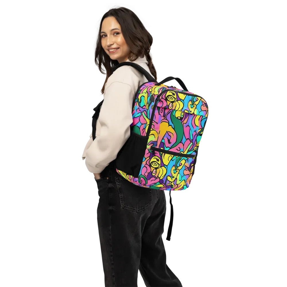 Chromatic Mischief on Utility Backpack — Back