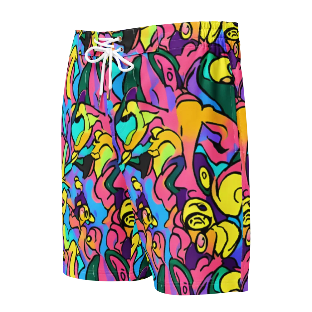 Chromatic Mischief on Men's Board Shorts — Front