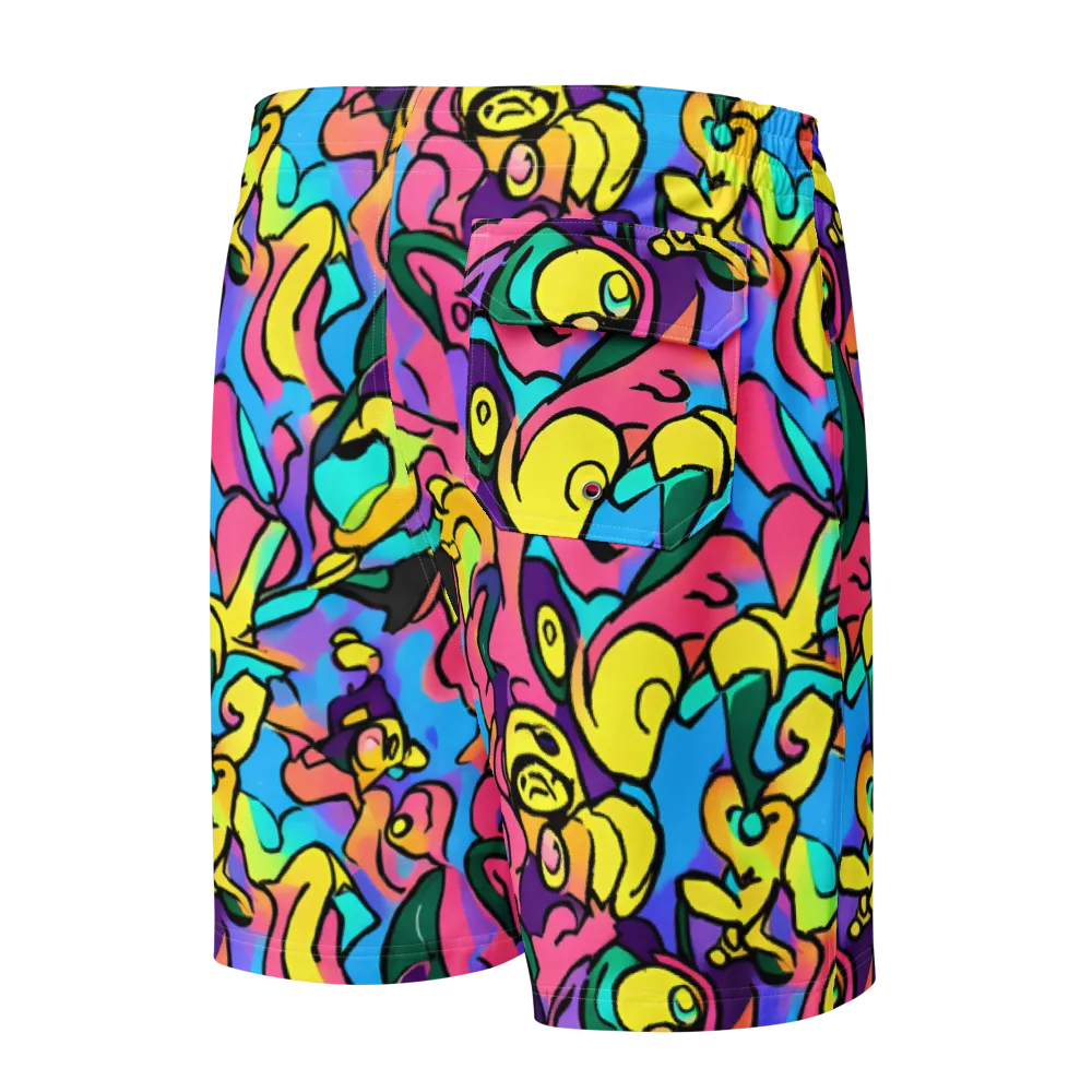 Chromatic Mischief on Men's Board Shorts — Back