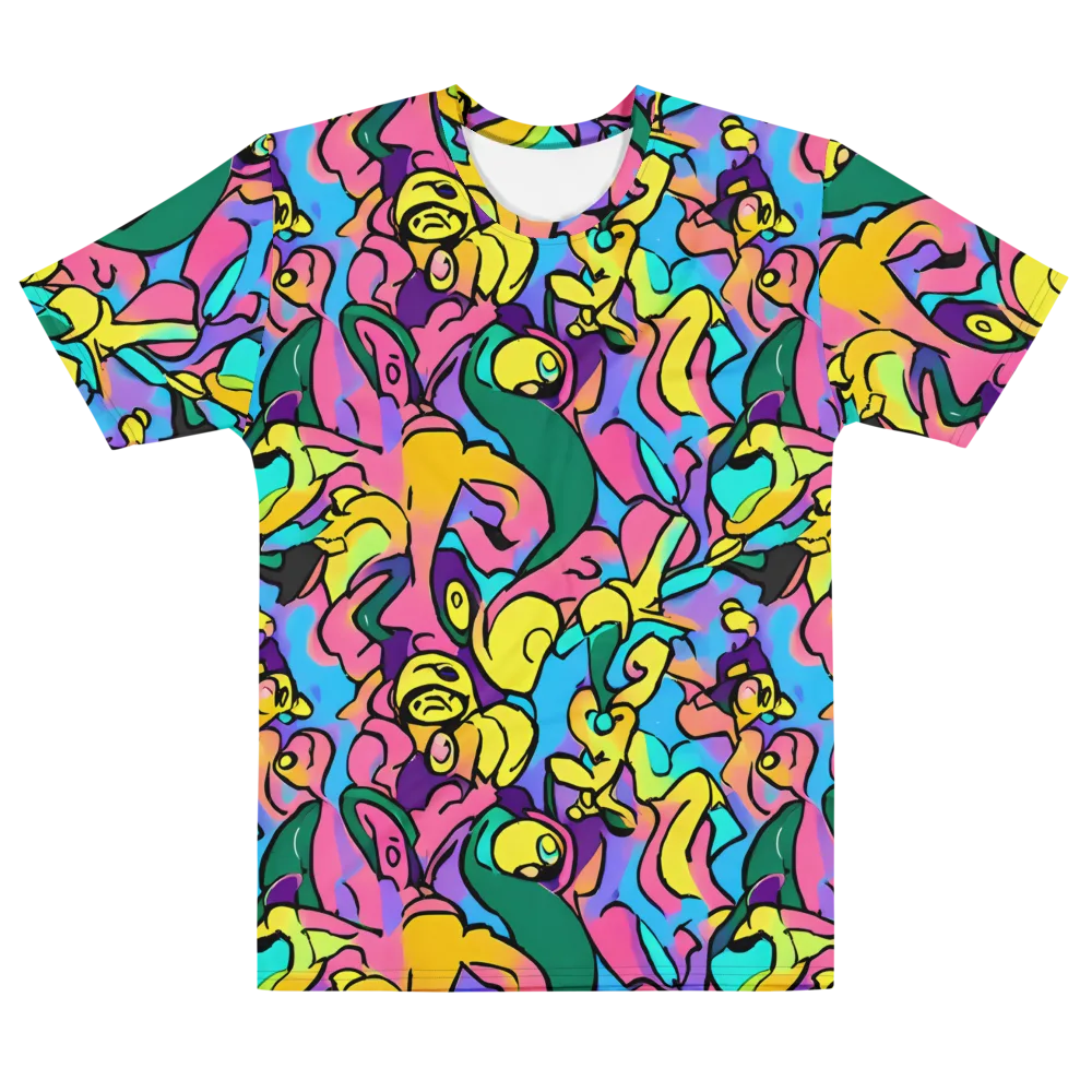 Chromatic Mischief on Men's Cotton Crew Neck T-Shirt — Front