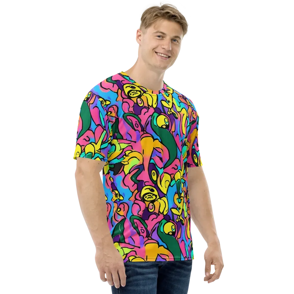 Chromatic Mischief on Men's Crew Neck T-Shirt — Right