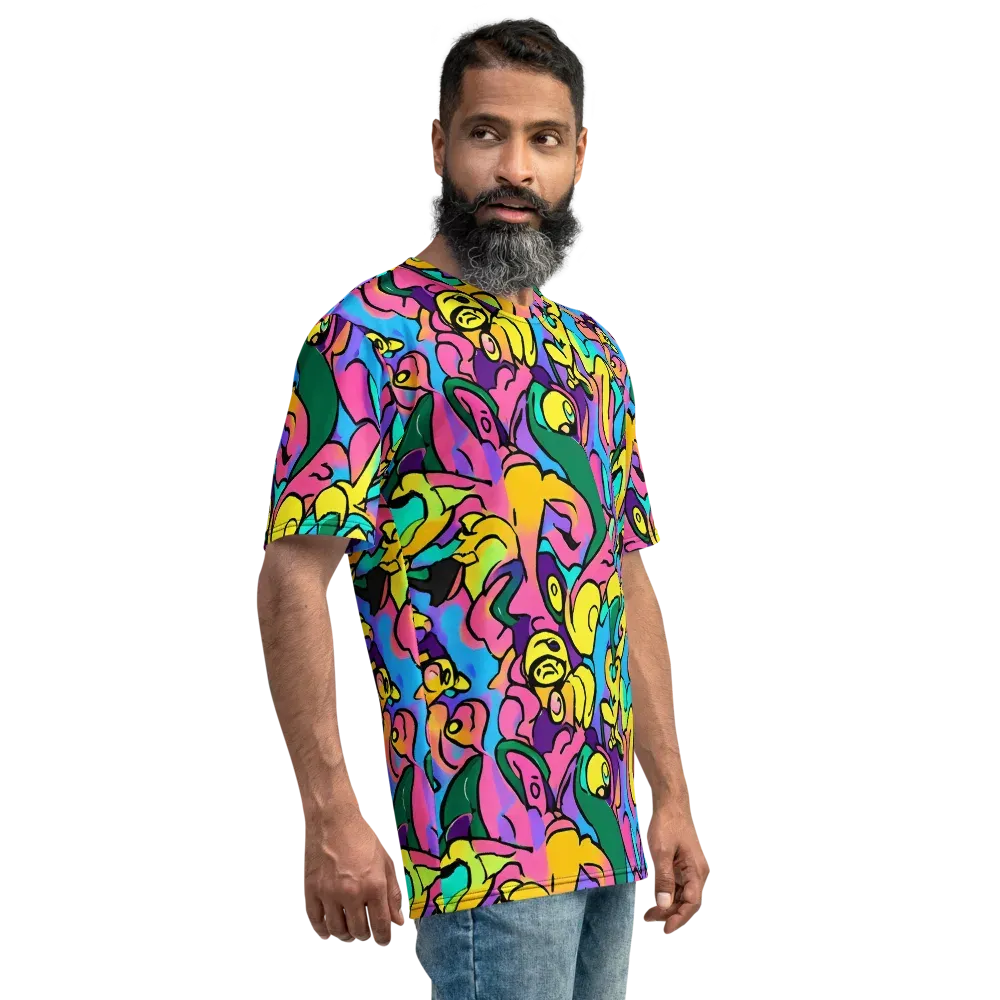 Chromatic Mischief on Men's Crew Neck T-Shirt — Right